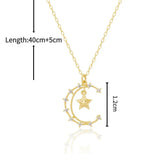 925 Silver Star Beads Chain Clavicle Choker Necklace Crystal JEWELRY