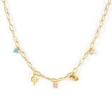 925 Silver Star Beads Chain Clavicle Choker Necklace Crystal JEWELRY