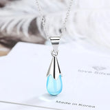 925 Silver CZ Pendant Necklace 43.5CM