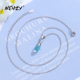 925 Silver CZ Pendant Necklace 43.5CM