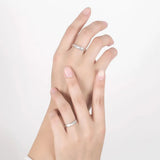 925 Silver CZ Couple Ring Adjustable Size