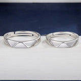 925 Silver CZ Couple Ring Adjustable Size