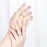 925 Silver CZ Couple Ring Adjustable Size