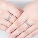 925 Silver CZ Couple Ring Adjustable Size