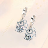 NEHZY Crystal Zircon Tassel Mouse Earrings