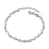 925 Silver Needle Crystal DIY Bracelet 20.5CM