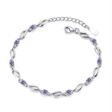 925 Silver Needle Crystal DIY Bracelet 20.5CM