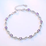 925 Silver Needle Crystal DIY Bracelet 20.5CM
