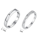 925 Silver Needle Women's Opening Ring Anniversary Wedding