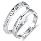 925 Silver Needle Women's Opening Ring Anniversary Wedding