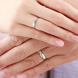 Vintage Wave Crystal Stone Ring 925 Silver Needle Lady Jewelry