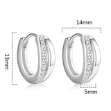 Silver Plated CZ Rose Hollow Stud Earrings