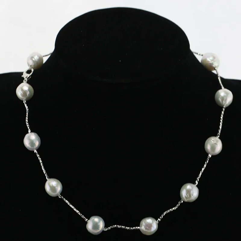 Baroque AA+ Pearl Necklace Pendant - Natural Pearl Chain