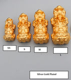 3D 999 Silver Pixiu Beads Vintage Silver Fengshui Piyao Beads DIY Jewelry Beads
