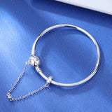 925 Sterling Silver True Bangle for Women DIY Jewelry Gift