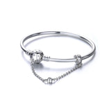 925 Sterling Silver True Bangle for Women DIY Jewelry Gift