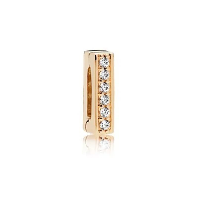 925 Silver Reflexions Clip Charm CZ Fit DIY Bracelet