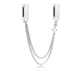 925 Sterling Silver Reflexions Clip Charm Clear CZ Cubic Zircon DIY Bracelet