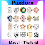 925 Sterling Silver Reflexions Clip Charm Clear CZ Cubic Zircon DIY Bracelet