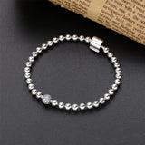 925 Sterling Silver Pan Charms Beads & Pav Bracelet - DIY Punk Style Gift