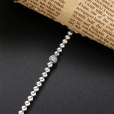 925 Silver Pan Charms Beads & Pav Bracelet - Punk Style DIY Gift