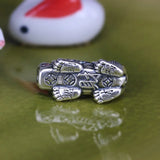100% 999 Silver Pixiu Beads 3D Vintage Silver Piyao Beads