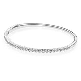 S925 Sterling Silver Drop Gum Bracelet Clear CZ Charm Bead