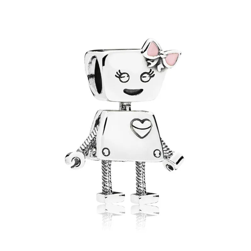 S925 Sterling Silver Shine Bella Bot Charm Rose Selection