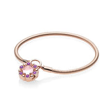 S925 Sterling Silver Bracelet with Padlock Clasp