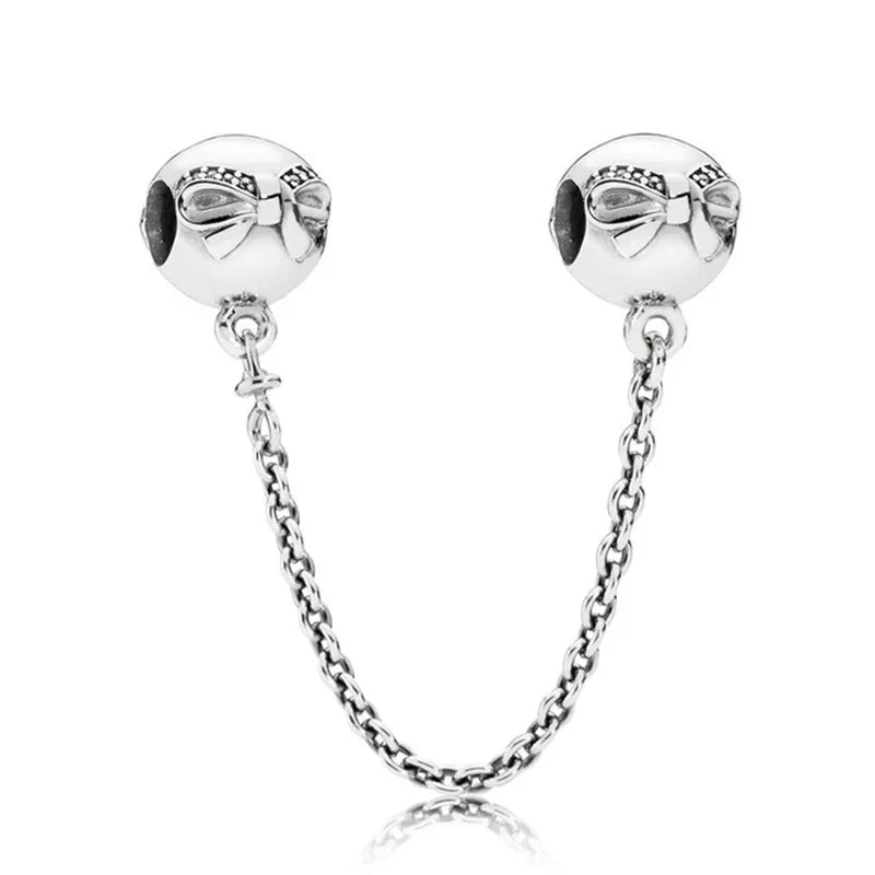 S925 Sterling Silver Safety Chain Bracelet DIY Jewelry