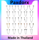 S925 Sterling Silver Safety Chain Bracelet DIY Jewelry