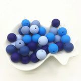 100pcs 15MM Round Silicone Teething Bead For Baby BPA Safe DIY