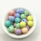 100pcs 15MM Round Silicone Teething Bead For Baby BPA Safe DIY