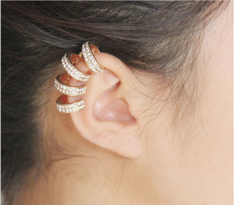 Retro Crystal Ear Cuff Earring Wrap Clip On Right Ear Hot Delicate Models