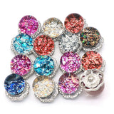 10pcs Crystal Ball Metal Snap Button for 18mm Snaps Jewelry
