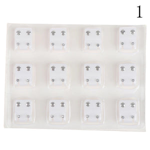 12Pairs Surgical Steel Earrings Set Piercing Tool Kit