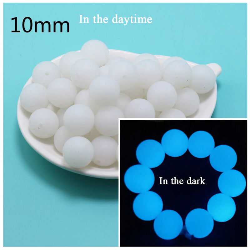 Silicone Luminous Beads Glow In The Dark DIY Necklace BPA-Free