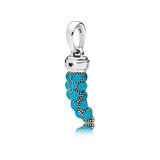 925 Silver Open Heart Pave Clip CZ Bracelet Necklace DIY