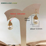 Baroque Pearl Dangle Earrings, Fire Ball Style