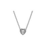 925 Silver Angel Wing Heart Mesh Choker Necklace DIY Women Jewelry