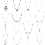 925 Silver Locket Crown Beads Necklace DIY Women Jewelry