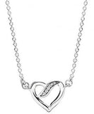 925 Silver High Heart Necklace for Women