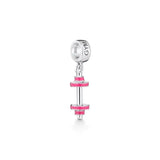 925 Silver Hamburger Fries Coffee Charm for Bracelet DIY