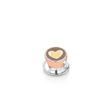 925 Silver Hamburger Fries Coffee Charm for Bracelet DIY