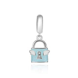 Heart Nanny Camera Dog Dangle Bead Silver Bracelet Charms DIY Jewelry