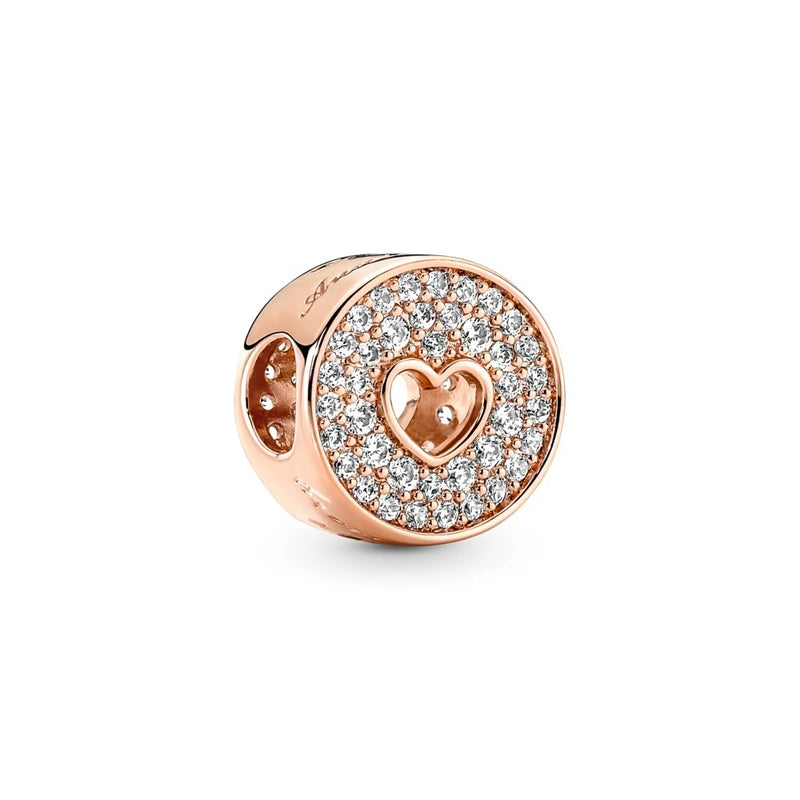 925 Silver Mama Heart Charm for Bracelet DIY Beeds