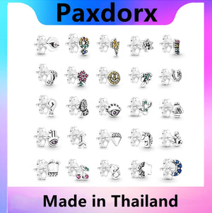 S925 Sterling Silver My Love Animal Earring Fit DIY Women Jewelry