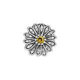 S925 Sterling Silver Daisy Flower Four-Leaf Clover Clip Charm