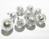 20mm Silver Foil Beads for Chunky Necklace Jewelry - 100pcs
