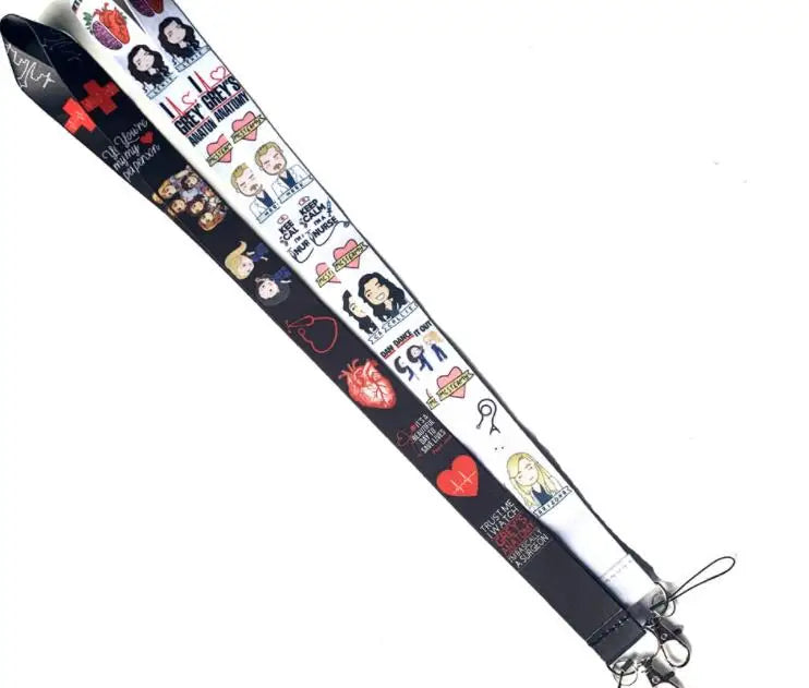 20pcs Grey's Anatomy Lanyard Neck Strap ID Badge Key Chain